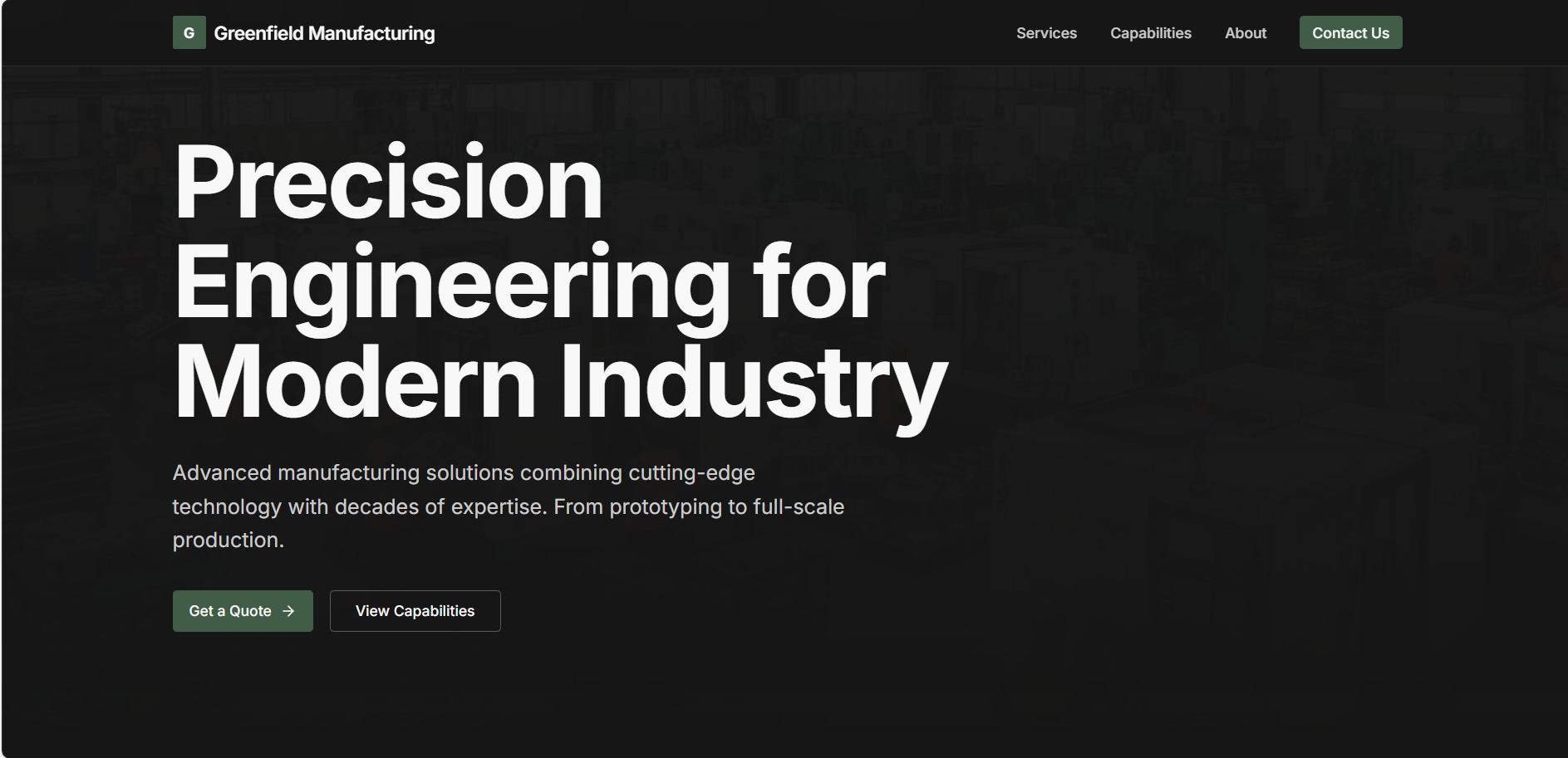 Greenfield Manufacturing